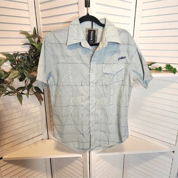 BILLABONG SIZE SMALL PLAID BUTTON DOWN - Picture 1 of 6